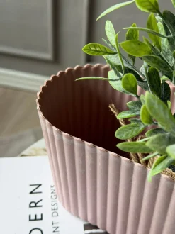 VIAMAJA Aflang potte i beton look - Rosa Hot