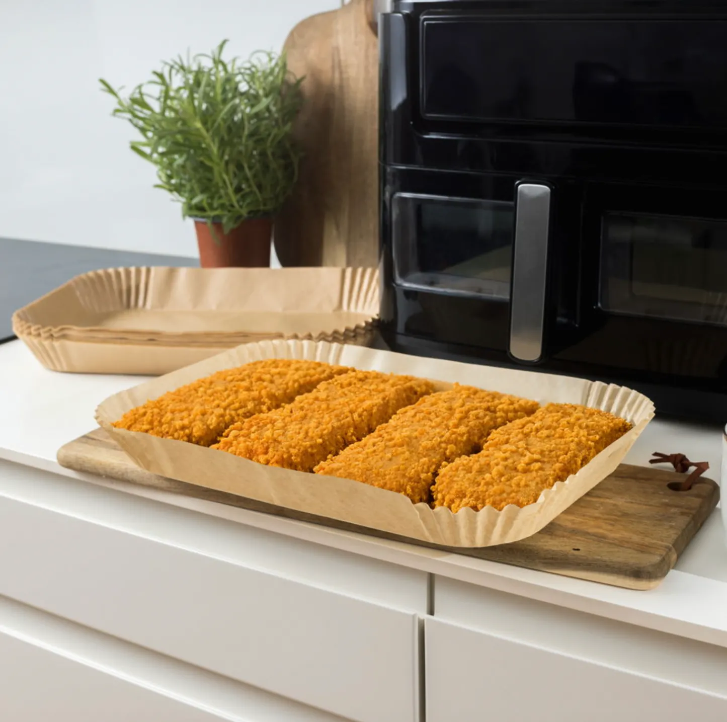 VIAMAJA Airfryer papirforme, dobbelt skuffe - 50 Stk. Hot