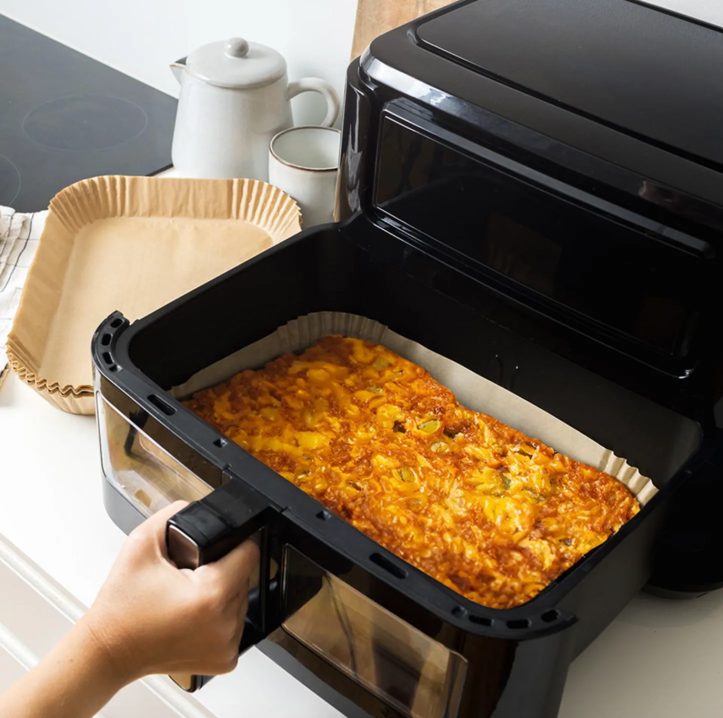 VIAMAJA Airfryer papirforme, dobbelt skuffe - 50 Stk. Hot