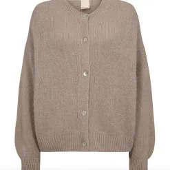 VIAMAJA Alpaca cardigan Depeche - Sand Hot