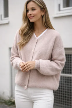 VIAMAJA Alpaca cardigan Depeche - Sand Hot