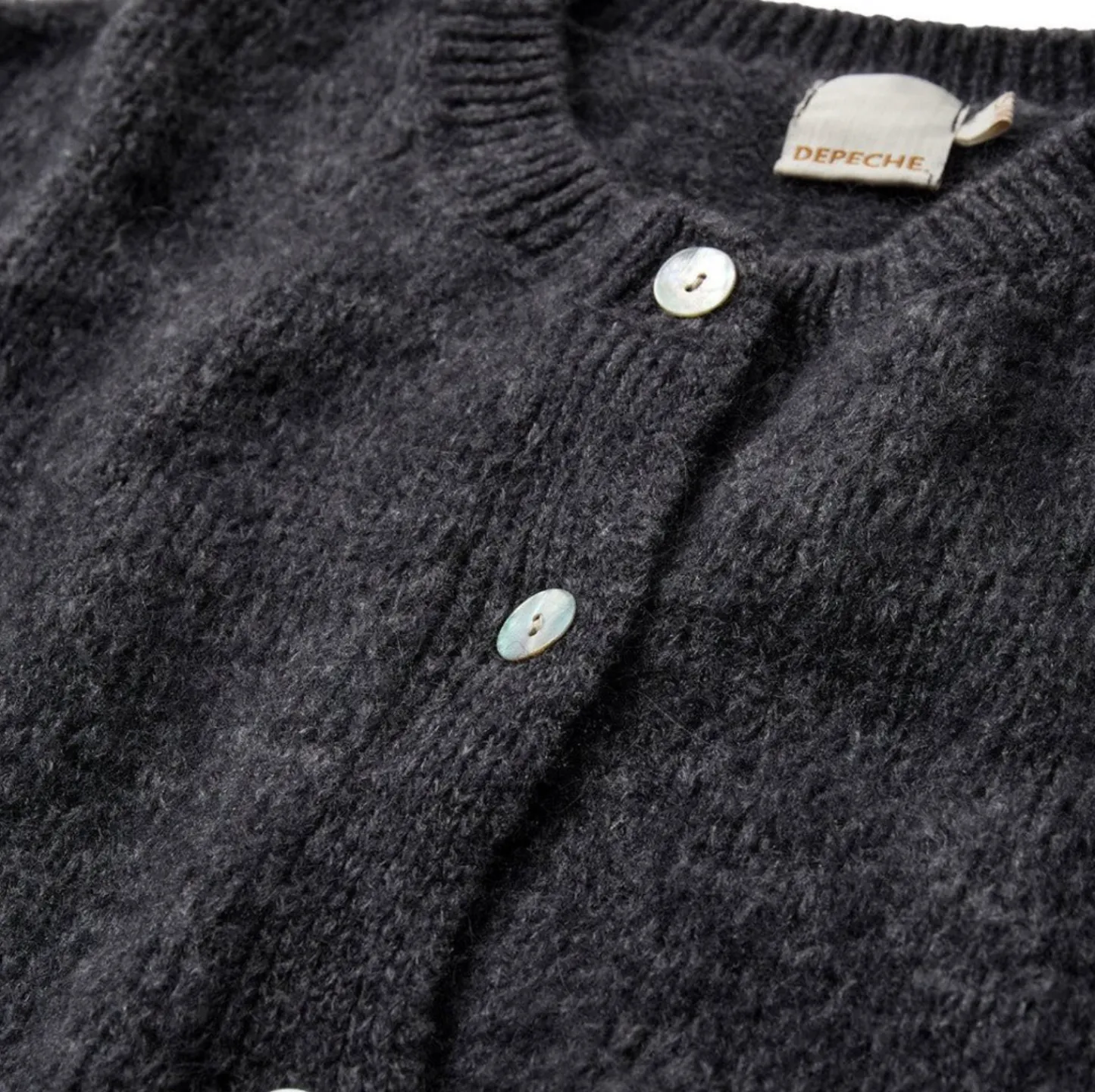 VIAMAJA Alpaca cardigan Depeche - Grey Melange Outlet