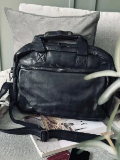 VIAMAJA Arbejdstaske - Black Cow leather Online