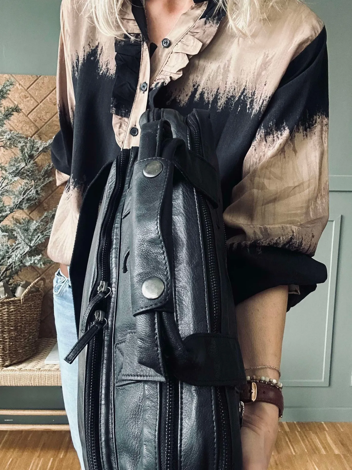 VIAMAJA Arbejdstaske - Black Cow leather Online