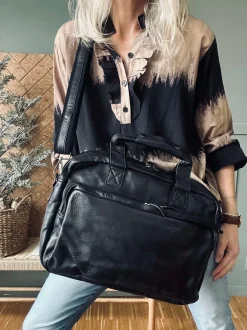 VIAMAJA Arbejdstaske - Black Cow leather Online