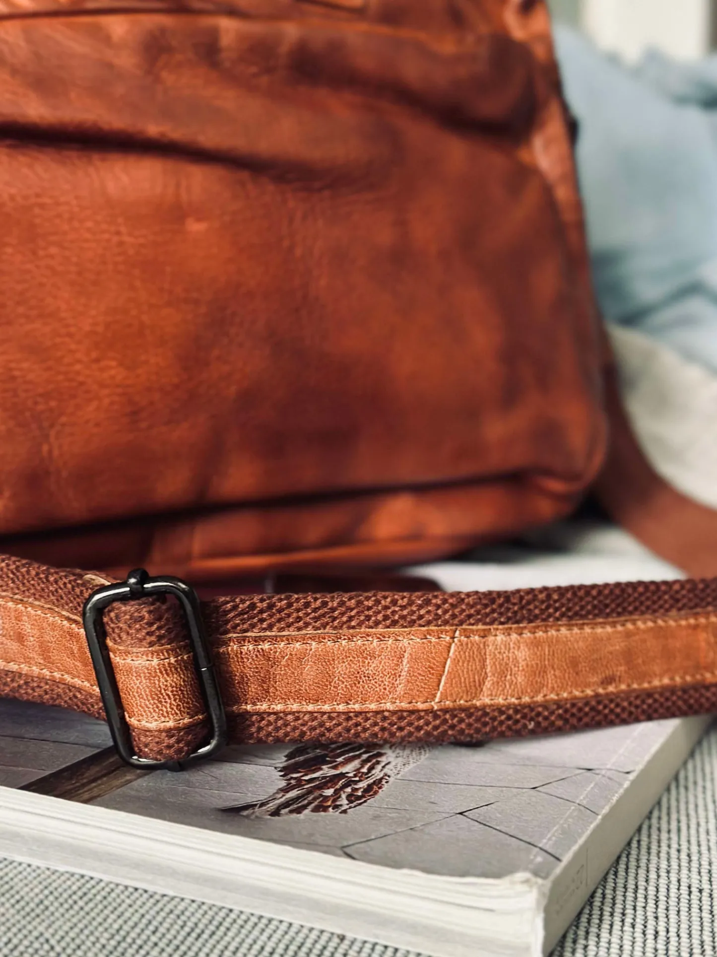VIAMAJA Arbejdstaske - Cognac Cow leather Outlet