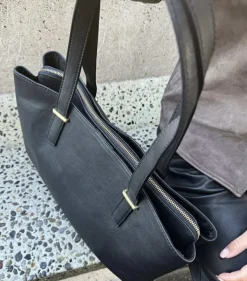 VIAMAJA Arbejdstaske / shopper - Black leather Sale