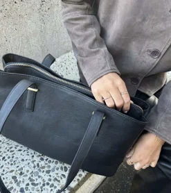VIAMAJA Arbejdstaske / shopper - Black leather Sale