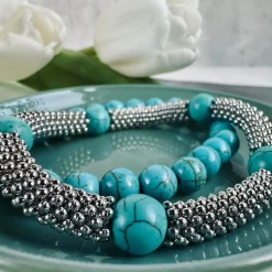 VIAMAJA Armbånd Audrey Turkis sæt m. 2 armbånd Clearance