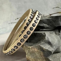VIAMAJA Armbånd Beige m. Swarowski sten Online