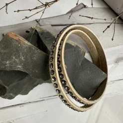 VIAMAJA Armbånd Beige m. Swarowski sten Online