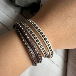 VIAMAJA Armbånd Beige m. Swarowski sten Online
