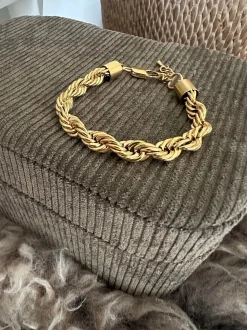 VIAMAJA Armbånd Chunky forgyldt - Vandfast New