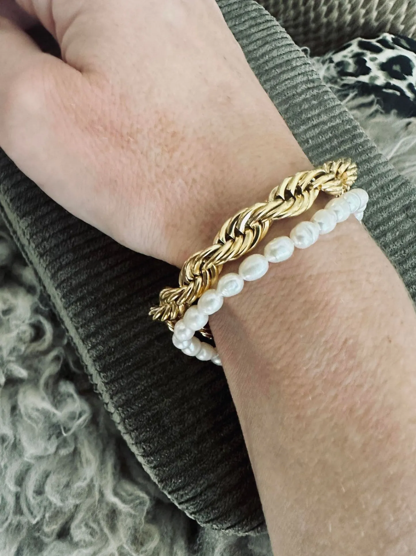 VIAMAJA Armbånd Chunky forgyldt - Vandfast New