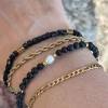 VIAMAJA Armbånd Erika black - Sæt med 4 armbånd Clearance