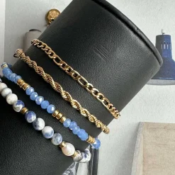 VIAMAJA Armbånd Erika Blue - Sæt med 4 armbånd New