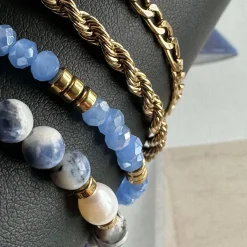 VIAMAJA Armbånd Erika Blue - Sæt med 4 armbånd New