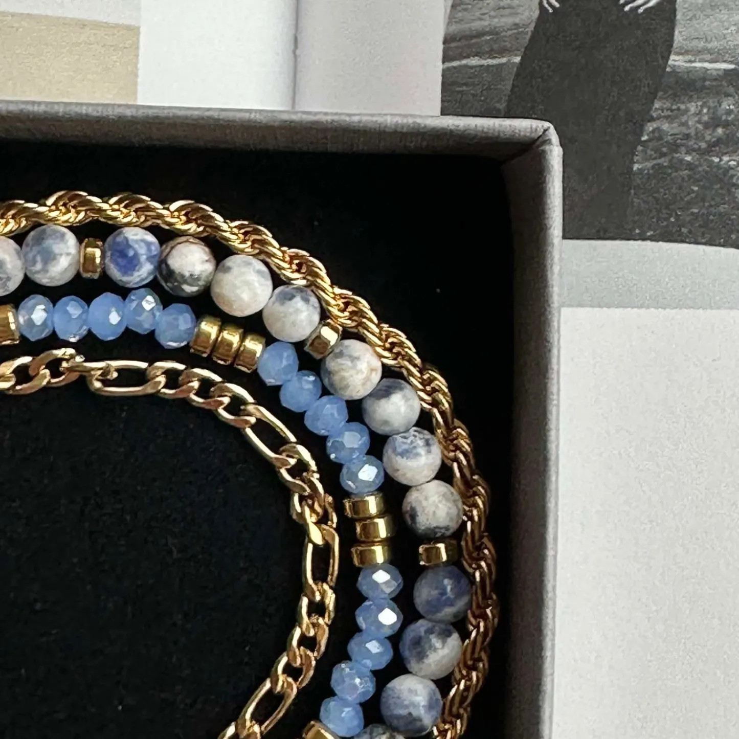 VIAMAJA Armbånd Erika Blue - Sæt med 4 armbånd New