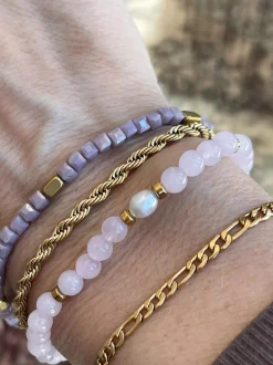 VIAMAJA Armbånd Erika lavendel - Sæt med 4 armbånd New