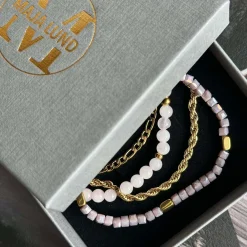 VIAMAJA Armbånd Erika lavendel - Sæt med 4 armbånd New
