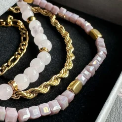 VIAMAJA Armbånd Erika lavendel - Sæt med 4 armbånd New