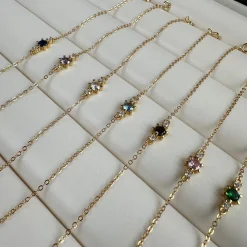 VIAMAJA Armbånd Gia m. 3 Zirkoner - Forgyldt sterling sølv New