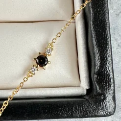 VIAMAJA Armbånd Gia m. 3 Zirkoner - Forgyldt sterling sølv New