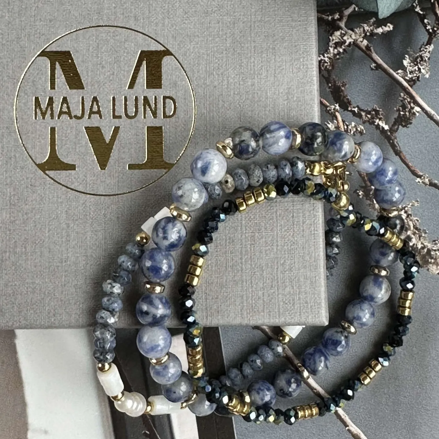 VIAMAJA Armbånd GISELE Blue mix – Sæt med 3 stk Hot