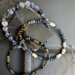 VIAMAJA Armbånd GISELE Blue mix – Sæt med 3 stk Hot