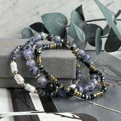 VIAMAJA Armbånd GISELE Blue mix – Sæt med 3 stk Hot