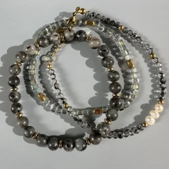 VIAMAJA Armbånd GISELE grey – Sæt med 3 stk New