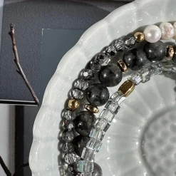VIAMAJA Armbånd GISELE grey – Sæt med 3 stk New