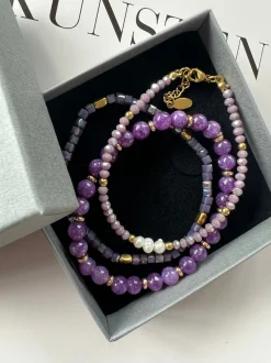 VIAMAJA Armbånd GISELE Lavendel – Sæt med 3 stk New