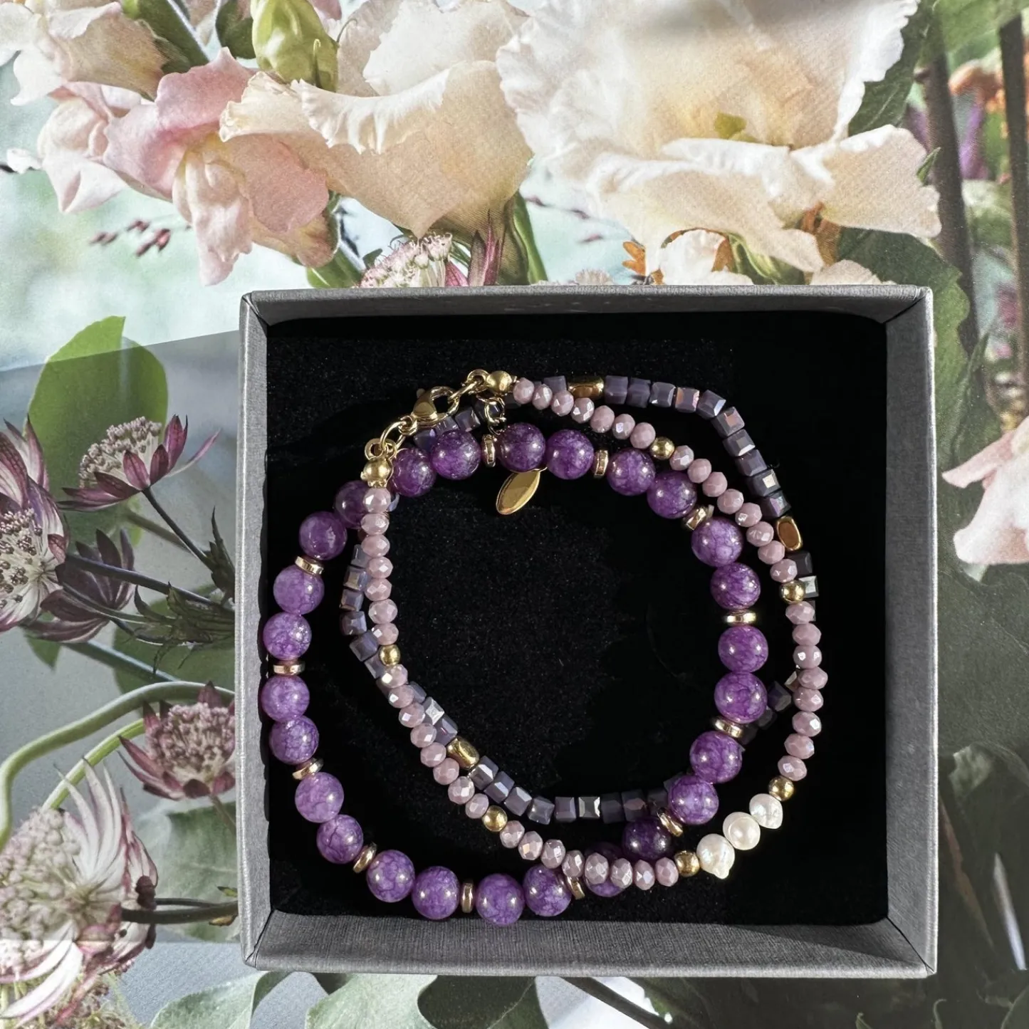 VIAMAJA Armbånd GISELE Lavendel – Sæt med 3 stk New