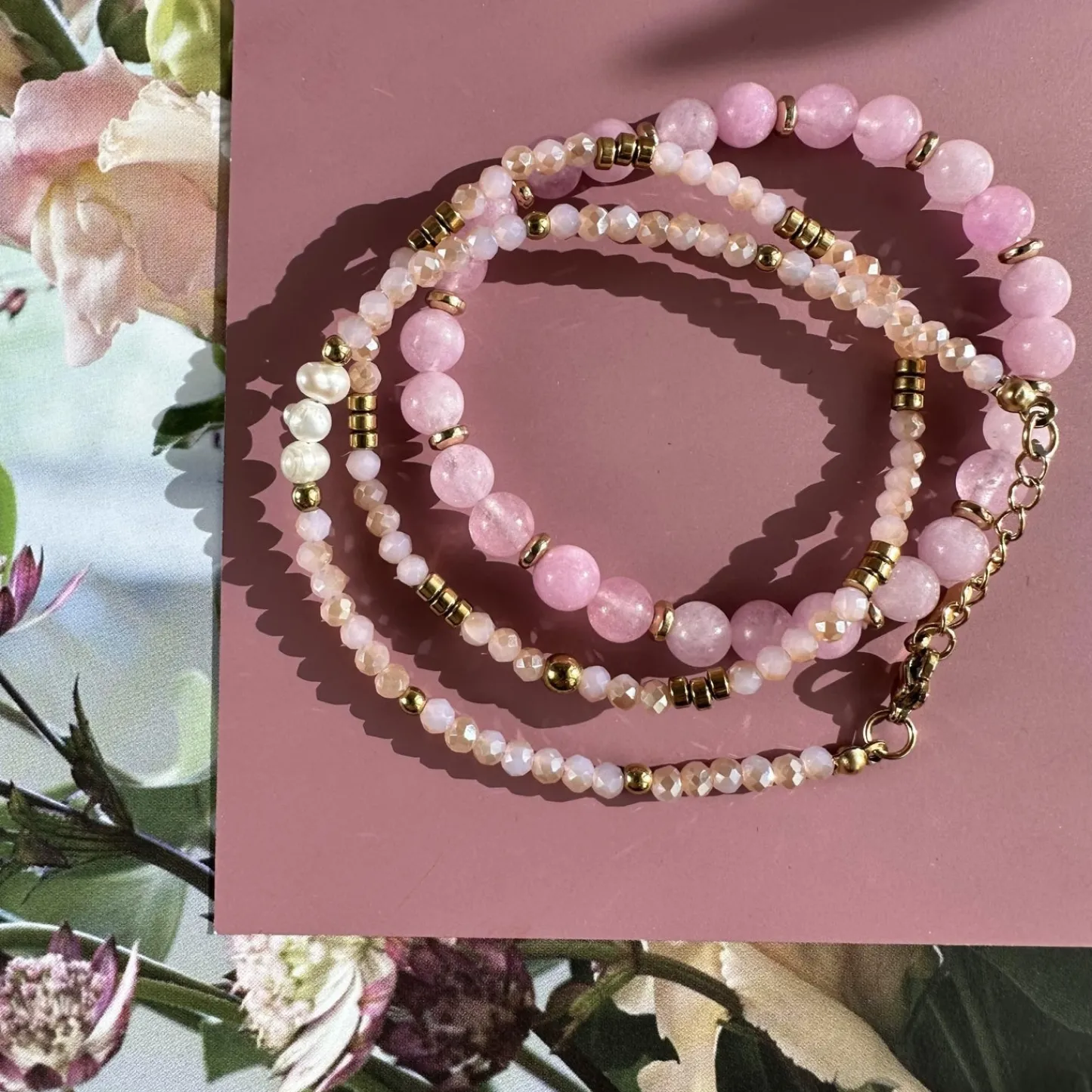 VIAMAJA Armbånd GISELE Rose – Sæt med 3 stk Sale
