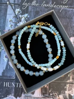 VIAMAJA Armbånd GISELE Skyblue – Sæt med 3 stk Outlet