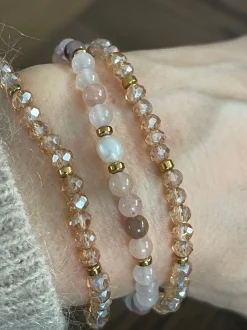 VIAMAJA Armbånd Leah Blush/Natur – Sæt med 3 stk Outlet