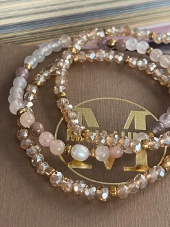 VIAMAJA Armbånd Leah Blush/Natur – Sæt med 3 stk Outlet