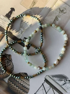 VIAMAJA Armbånd Leah Emerald – Sæt med 3 stk