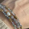 VIAMAJA Armbånd Leah Lavendel/Stone – Sæt med 3 stk Outlet