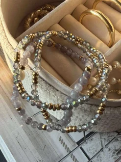 VIAMAJA Armbånd Leah Lavendel/Stone – Sæt med 3 stk Outlet