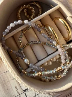 VIAMAJA Armbånd Leah Lavendel/Stone – Sæt med 3 stk Outlet