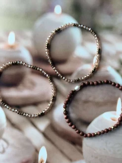 VIAMAJA Armbånd Leah Natur/Cognac – Sæt med 3 stk New