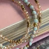 VIAMAJA Armbånd Leah Sea Breeze/Natur – Sæt med 3 stk Outlet