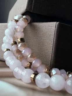 VIAMAJA Armbånd Leah Soft Rose – Sæt med 3 stk Best