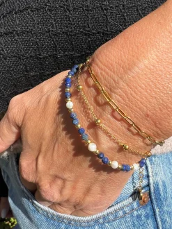 VIAMAJA Armbånd Lilja sæt med 3 stk - Ægte ferskvandsperler Clearance