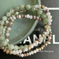 VIAMAJA Armbånd Luna Jade Green – Sæt med 3 stk