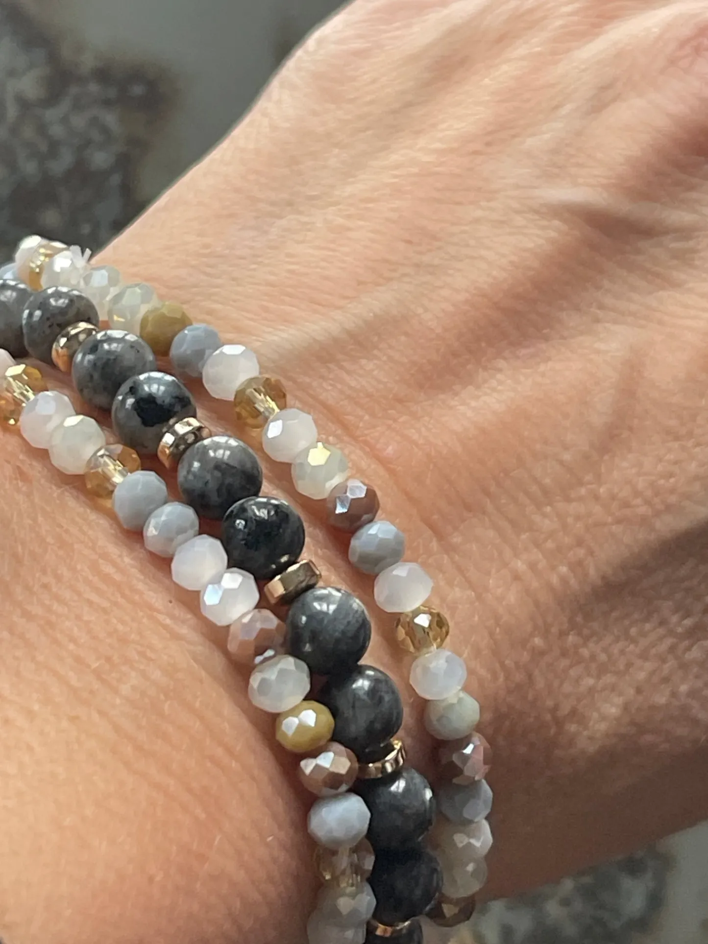 VIAMAJA Armbånd Luna Stone – Sæt med 3 stk Outlet