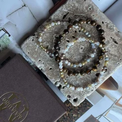 VIAMAJA Armbånd Luna Tiger Eye – Sæt med 3 stk