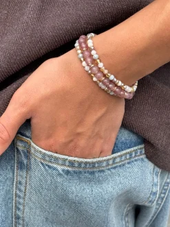 VIAMAJA Armbånd Luna Vintage Rose – Sæt med 3 stk New